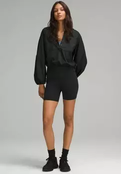 Дождевик/водоотталкивающая куртка CROPPED ANORAK lululemon, черный