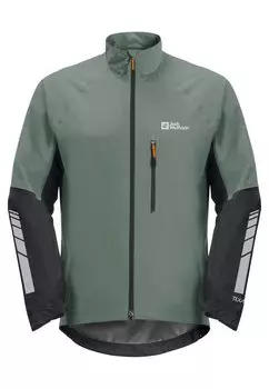 Дождевик/водоотталкивающая куртка MOROBBIA L Jack Wolfskin, цвет hedge green