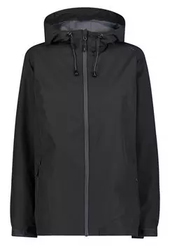 Дождевик/водоотталкивающая куртка WOMAN JACKET FIX HOOD CMP, цвет nero