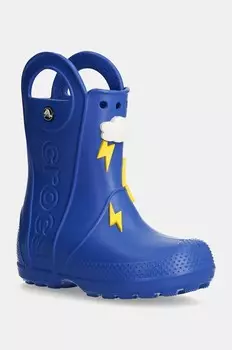 Дождевики Crocs HANDLE IT LIGHTNING BOLT RAIN BOOT, темно-синий