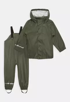 Дождевики NKNDRY RAIN SUSPENDERS UNISEX SET Name it, цвет thyme