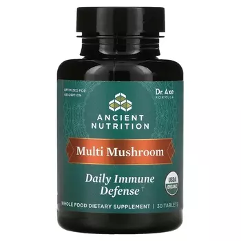 Dr. Axe Ancient Nutrition Multi Mushroom ежедневная иммунная защита, 30 таблеток