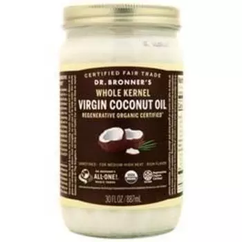 Dr. Bronner's Кокосовое масло первого отжима с цельными косточками 30 жидких унций