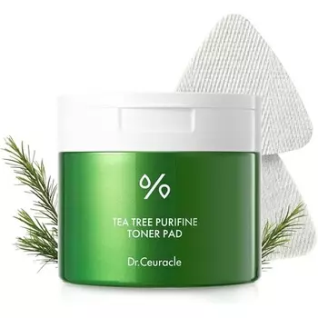 Dr.Ceuracle Tea Tree Purifine Toner Pads - корейский уход за кожей, мягкий отшелушивающий Leegeehaam