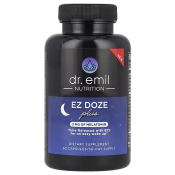 Dr. Emil Nutrition, EZ DOZE Plus Melatonin, 60 капсул
