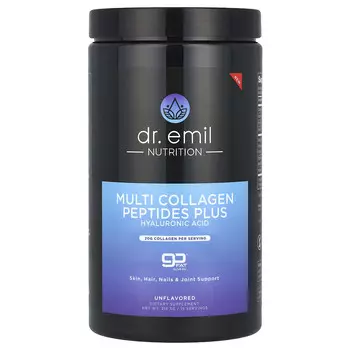 Dr. Emil Nutrition, Мультиколлагеновые пептиды и гиалуроновая кислота, без добавок, 316,5 г