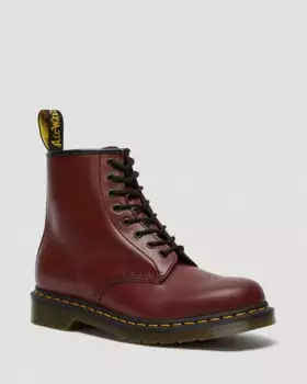 Dr. Martens 1460 Ботинки из гладкой кожи на шнуровке, цвет Cherry Red — Smooth Leather