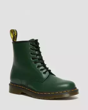 Dr. Martens 1460 Ботинки из гладкой кожи на шнуровке, цвет Green — Smooth Leather