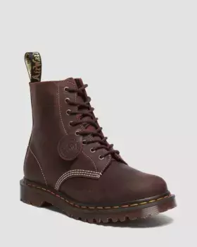 Dr. Martens 1460 Сделано в Англии Ботинки Wax Commander на шнуровке, цвет Brown — Wax Commander