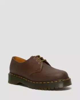 Dr. Martens 1461 Bex Crazy Horse Кожаные оксфорды, цвет Dark Brown — Crazy Horse
