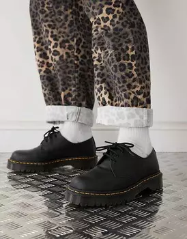 Dr Martens – 1461 – Черные туфли из гладкой кожи с 3 рядами люверсов