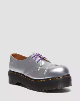 Dr. Martens 1461 Кожаные оксфорды на платформе MADEME, цвет Silver — Alumix