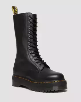 Dr. Martens 1B99 Пизанские кожаные ботинки до середины икры на шнуровке, цвет Black — Pisa
