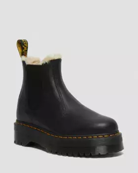 Dr. Martens 2976 Ботинки челси на платформе на подкладке из искусственного меха, цвет Black — Pisa