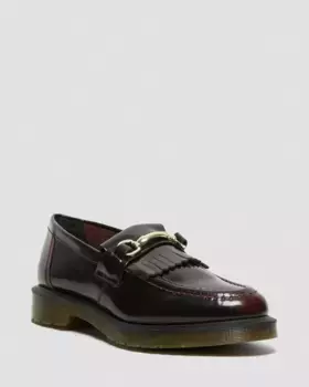 Dr. Martens Adrian Snaffle Гладкие кожаные лоферы-килти, цвет Cherry Red — Arcadia