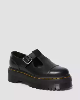 Dr. Martens Bethan Туфли на платформе из полированной гладкой кожи, цвет Black — Polished Smooth