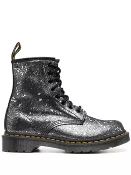 Dr. Martens ботинки 1460 с эффектом металлик, серый