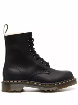 Dr. Martens ботинки 1460 Serena с искусственным мехом, черный