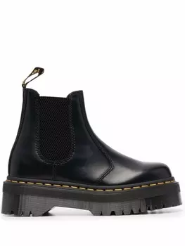 Dr. Martens ботинки челси 2976 с контрастной строчкой, черный