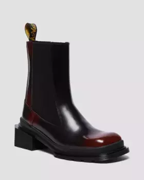 Dr. Martens Ботинки челси Maybole с квадратным носком, цвет Black+Cherry Red — Arcadia