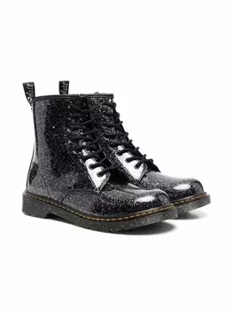 Dr. Martens ботинки на шнуровке с блестками, черный