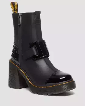Dr. Martens Gaya Альтернативные кожаные ботинки челси на каблуке, цвет Black — Sendal + Soft Patent Pu