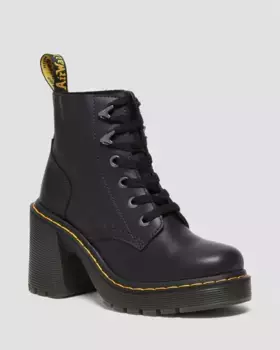 Dr. Martens Jesy Sendal Кожаные ботинки на расклешенном каблуке со шнуровкой, цвет Black — Sendal