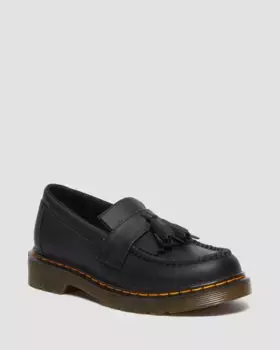 Dr. Martens Junior Adrian Softy T Кожаные лоферы с кисточками, цвет Black — Softy T