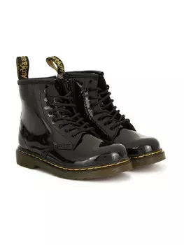Dr. Martens Kids ботинки на шнуровке, черный