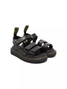 Dr. Martens Kids сандалии из кожи Klaire, черный