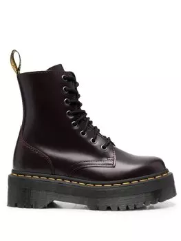 Dr. Martens массивные ботинки на шнуровке, красный