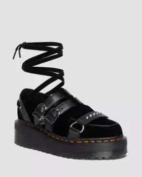 Dr. Martens RAMSEY WEDNESDAY PLATFORM CREEPERS, цвет Black — Velvet