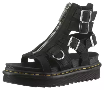 DR. MARTENS Римские сандалии "Олсон", летняя обувь, сандалии, ремешок с множеством деталей, черный