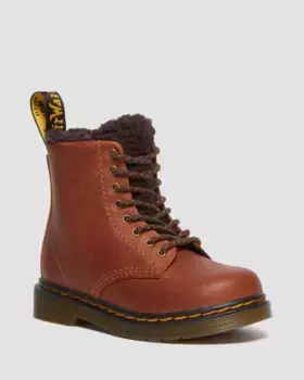 Dr. Martens Toddler 1460 Сапоги на подкладке из искусственного меха, цвет Light Brown — Republic Waterproof