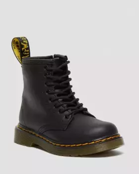 Dr. Martens Toddler 1460 Softy T Кожаные ботинки на шнуровке, цвет Black — Softy T