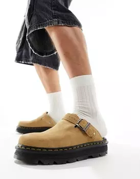 Dr Martens - ZebZag - Замшевые мюли светло-коричневого цвета
