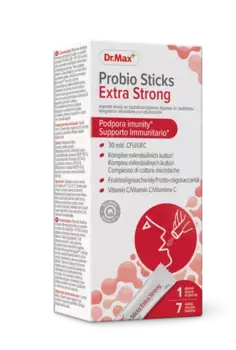 Dr. Max Probio Sticks Extra Strong, 7 пакетиков, балансирует кишечную флору и функциональность иммунной системы