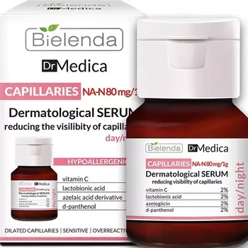 Dr Medica Capillary Skin Дерматологическая сыворотка для лица против покраснений день/ночь 30 мл, Bielenda