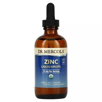 Dr. Mercola цинк 15 мг 115 мл (3,88 жидк. унции)