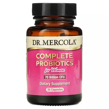 Dr. Mercola, Комплексные пробиотики для женщин, 70 млрд КОЕ, 30 капсул