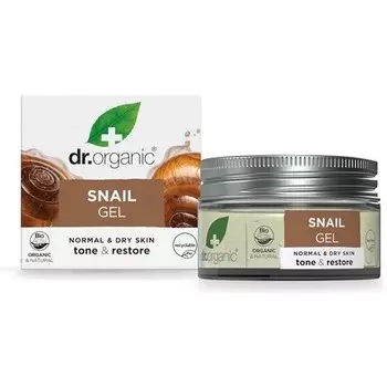 Dr Organic Улиточный гель для здорового старения, увлажняющий для мужчин и женщин, для нормальной сухой кожи, натуральный, вегетарианский, без парабенов, без SLS, органический, 50 мл