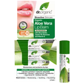 Dr.Organic Защитный бальзам для губ с органическим алоэ вера, 5,7 мл