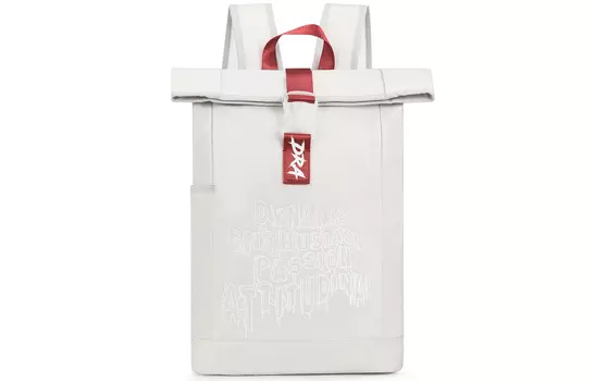 DRACONITE Нейлоновый студенческий рюкзак из искусственной кожи, стандартный, унисекс, серый, красный, контрастный