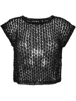 DRAGON DIFFUSION кожаный топ, черный