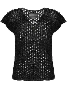 DRAGON DIFFUSION кожаный топ, черный