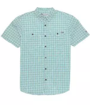 Drake Clothing Co. Frat Tattersall Performance Эластичная тканая рубашка с короткими рукавами, синий