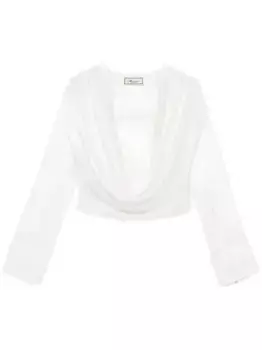 Драпированная блузка BLUMARINE, белый
