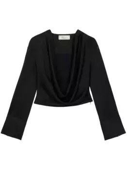 Драпированная блузка BLUMARINE, черный