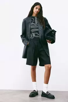 Драпированная блузка H&M, черный