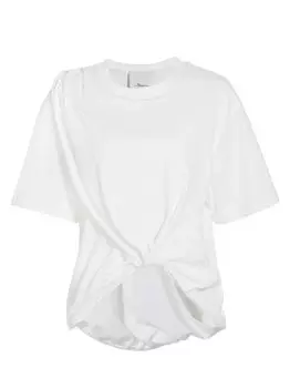 Драпированная футболка из хлопкового джерси 3.1 Phillip Lim, белый